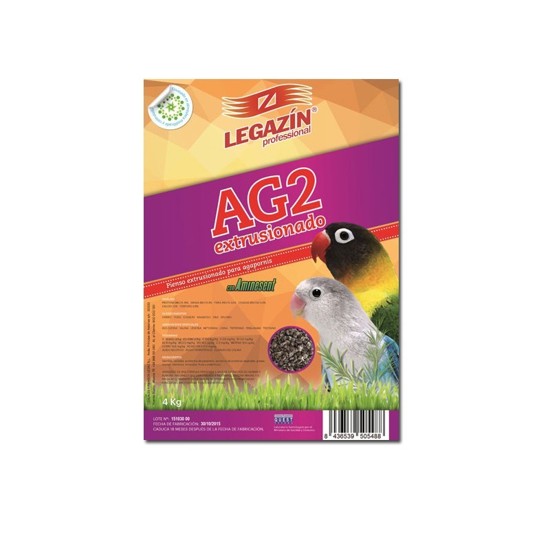 AG2 ESTRUSO AGAPORNIS 800gr